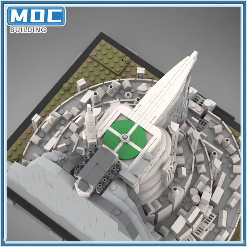 

Кольца из фильма MOC, строительные блоки, модель белого города, технология, коллекция кирпичей, замок, вид на улицу, диаплеи, игрушки, рождественские подарки