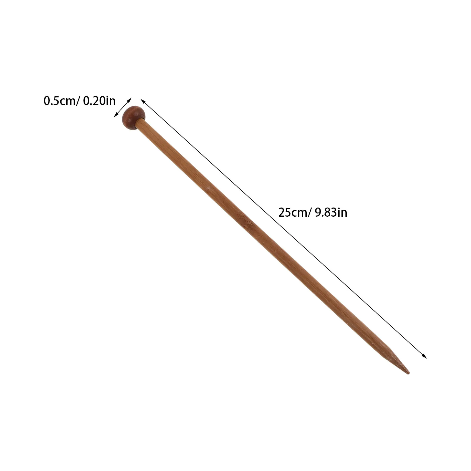 7Pairs Knitting Needles Set Wooden Beginner Long Straight Double Pointed Circular Knitting Tools Multi Size Compatible Thick