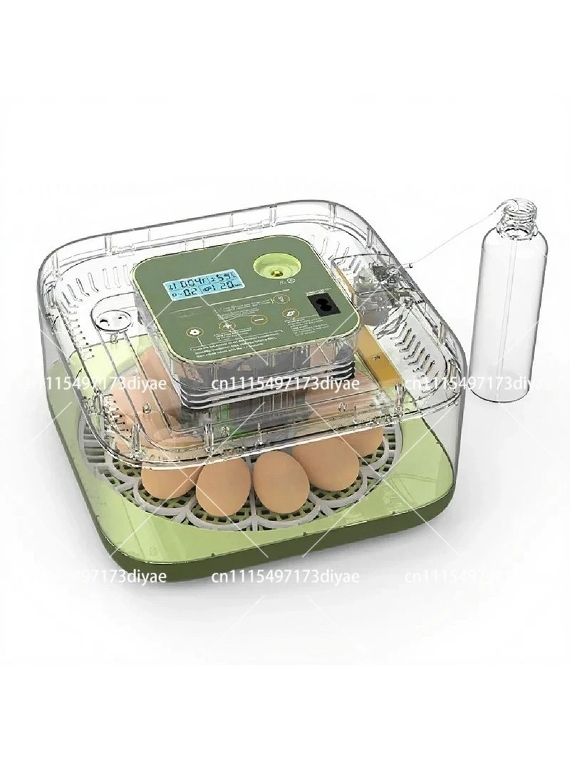 Automatic Moisture Control Incubator for Hatching Eggs, 12 Egg Capacity, Round & Square Design, Easy Operation Poultry Hatcher