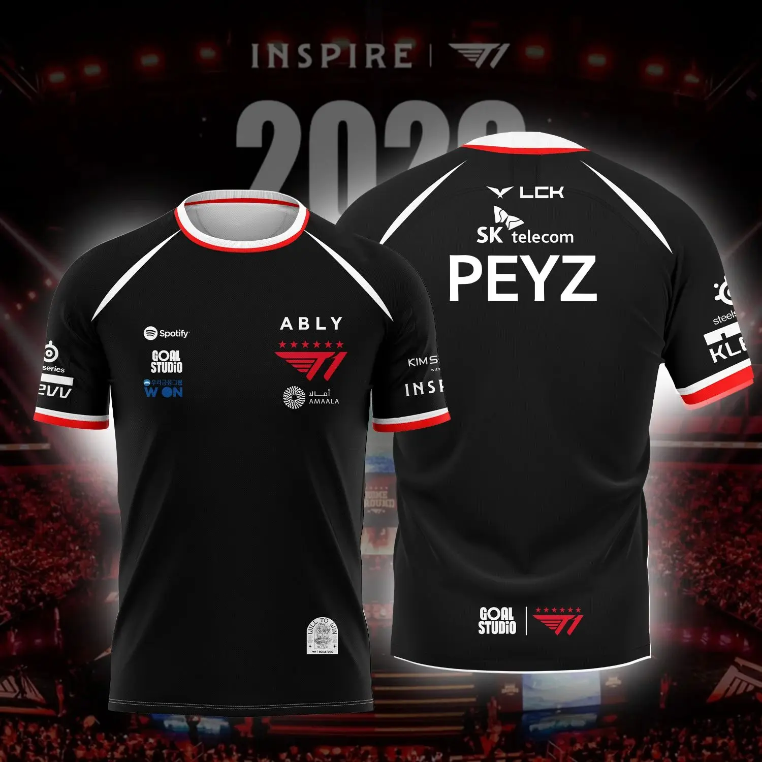 

Футболка для фанатов команды T1 ESPORTS 2026 NEW FAKER, мужская и женская, летняя, повседневная, с коротким рукавом, для любителей игр.