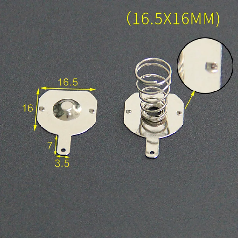 (10 пар) 16x16,5 мм 18650 положительная и отрицательная одноконтактная пружинная пластина аккумулятора
