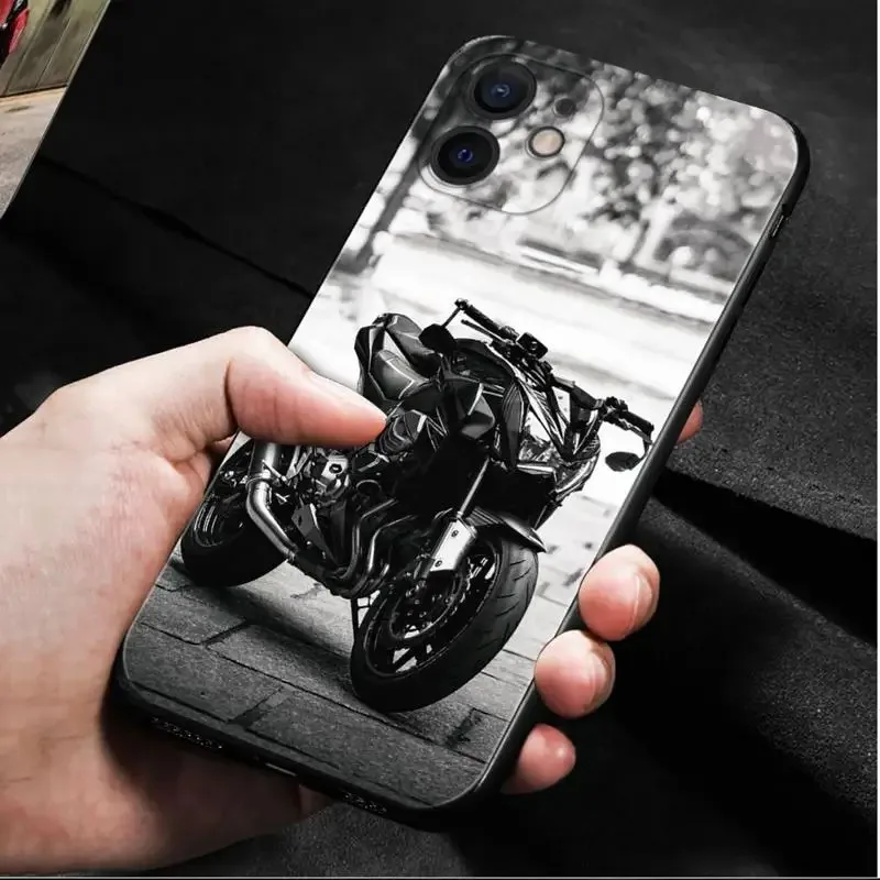 Moto Cross Motorcycle Sports Phone Case For iPhone 16 15 14 13 12 11 Pro Max XS X XR Plus Mini Luxury Black Soft Cover Funda