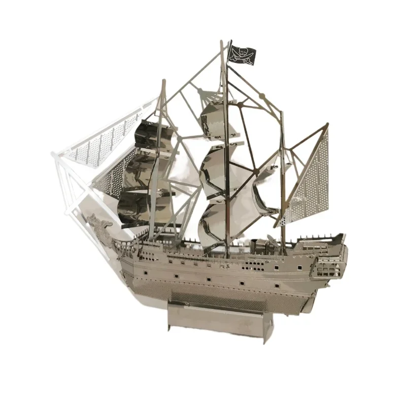 

New DIY Assembling Model 3d Metal Puzzle Black Pearl Model Kids Learning Education Toys Jigsaw Puzzle for Adults Metal Earth