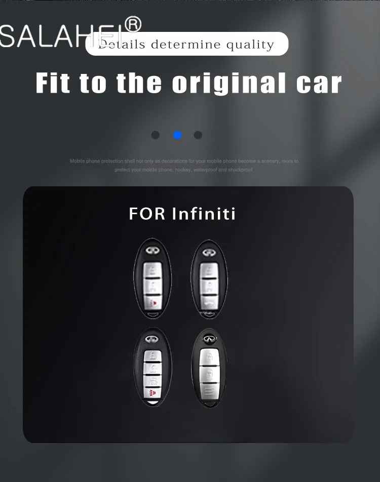 Car Key Fob Case Cover For Infiniti G25 G35 G37 Q40 Q50 Q60 Q70 Q80 QX50 QX56 QX60 QX70 QX80 EX35 FX35 FX45 M35 M37 M45 M56 JX35 view 2