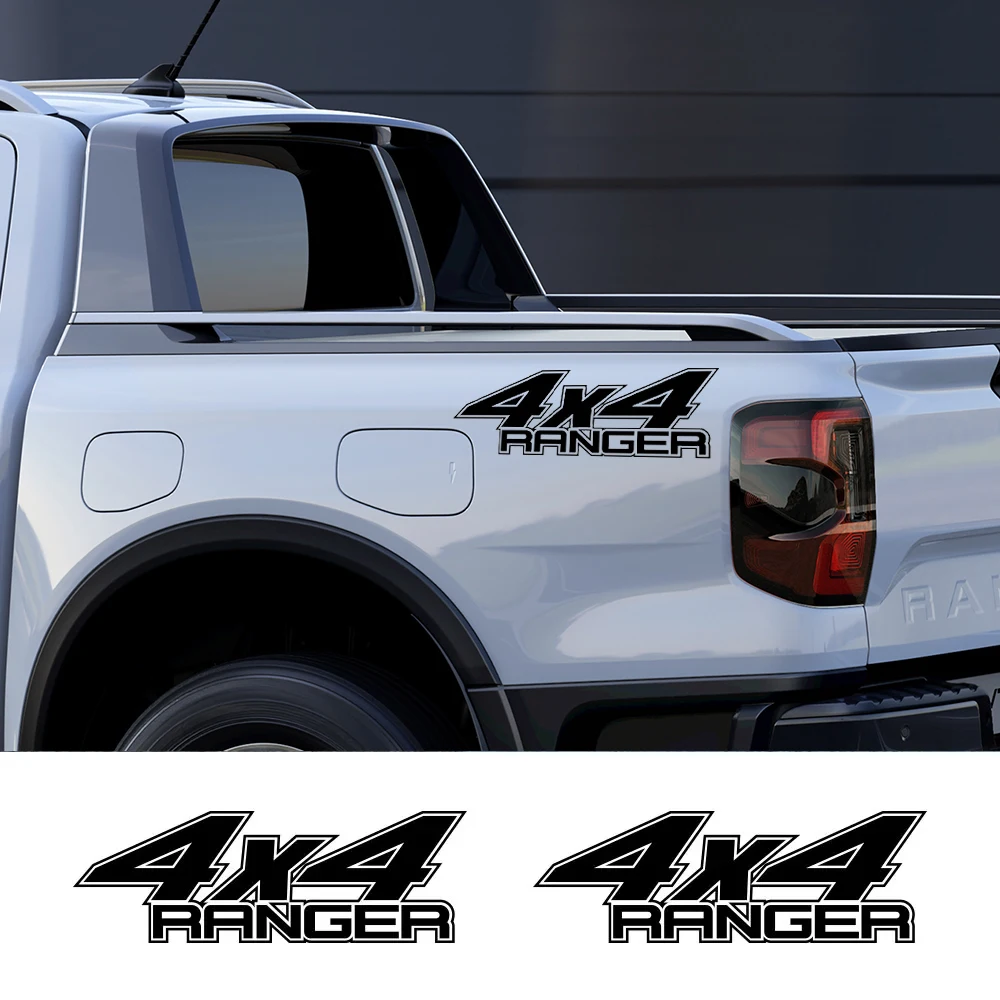 Pickup Rear Bed Side Decals For Ford Ranger Raptor Truck Graphic 4x4 Car Vinyl Film Decor Sticker Cover Auto Tuning Accessories