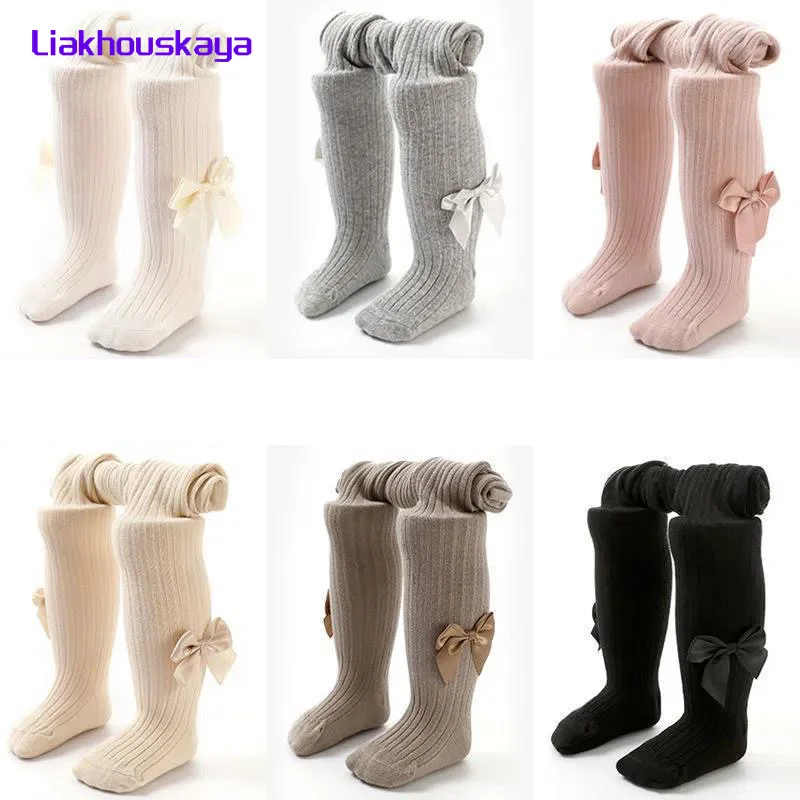 2-7 Years Little Girls Cotton Pantyhose Spring Medium Thick Princess Footed Tights Kids  Leggings Baby Girls Outer Wear Stocking