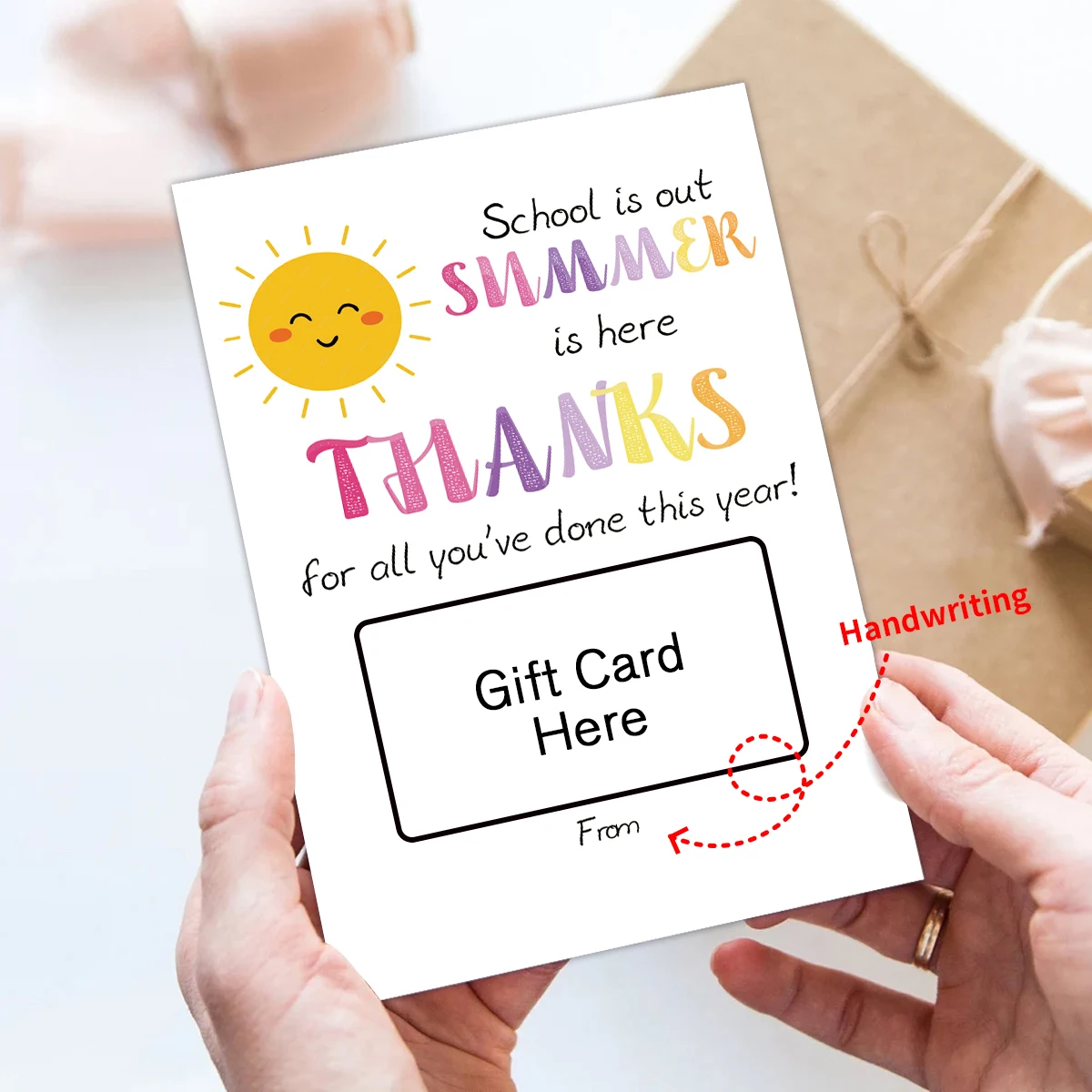 10 Stück Geschenkkarten zur Wertschätzung des Lehrers mit der Aufschrift „Danke für alles, was Sie dieses Jahr getan haben!“ Grußkarte für Lehrertag zum Jahresende