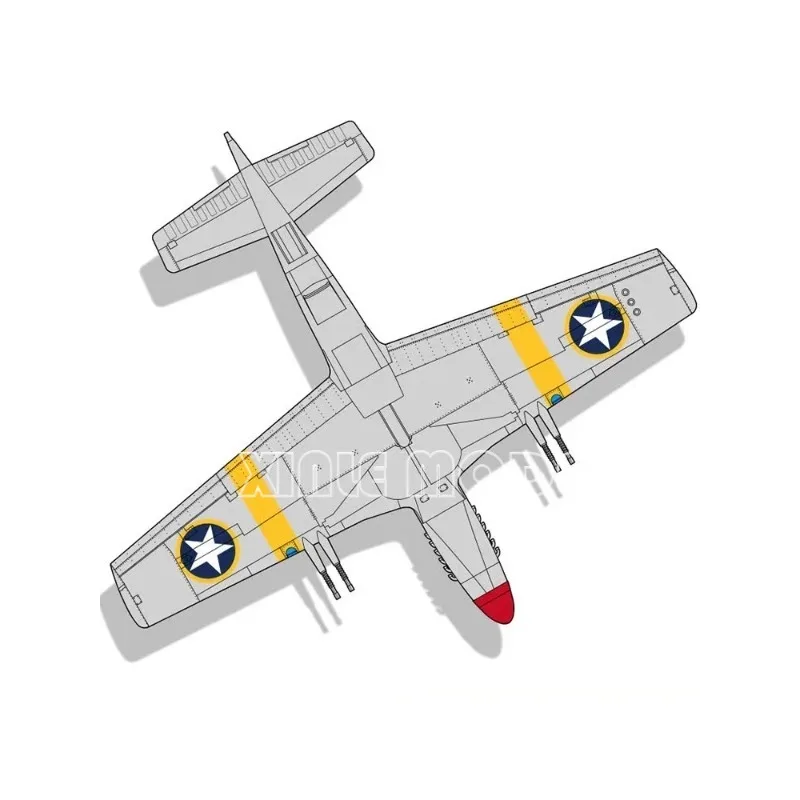 Academia 1/48 12338 USAAF P-51 "Africa do Norte" Kit de modelo de aeronave montado de plástico DIY coleção presente
