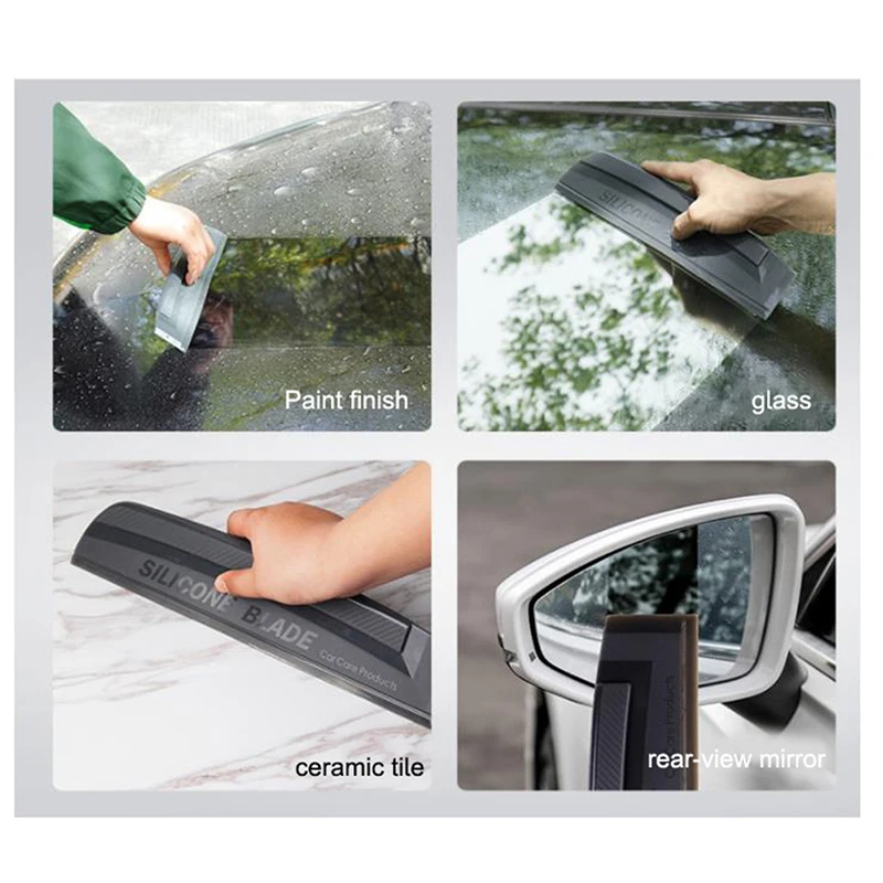 Non-Scratch Soft Silicone Handy Squeegee Car wrap tools Water Window Wiper Drying Blade Clean Scraping Film Scraper Accessories