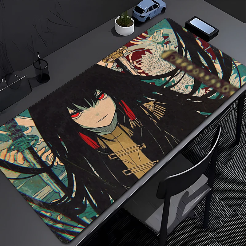 HD Print Mousepad Computer Gamer Lock Edge Desk Mat Gaming Accessories Keyboard Pad Mouse Pad Natural Rubber Anime Girls Carpet