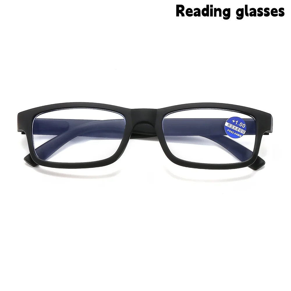 Anti-Blue Light Reading Glasses for Men and Women, Middle-Aged and Elderly People, Square Small Frame Reading Glasses