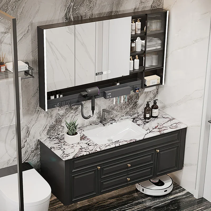 Luxury Bathroom Cabinet Nordic Makeup Storage Mirror Toilet Space Home Wall Bathroom Vanity Shelf Funky Schrank Unique Furniture