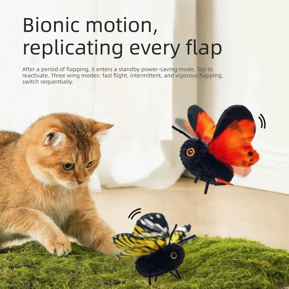 Rechargeable Automatic Cat Teaser Toy Hanging Elastic String Simulation Interactive Cat Toy Bite-Resistant Washable Feline Toy