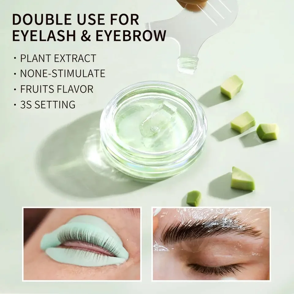 Lash Lift Glue for Eyelashes Glue Fast Fixing Shape Brow Lash Glue Balm Fruit Flavor Eyelash Shaping Glue Waterproof Fixing Gel