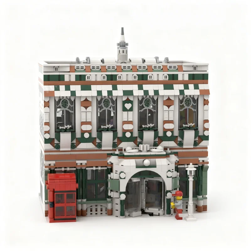 3824pcs MOC Toy Store Revolving Door Modular Streetscape Model Building Blocks Toys Architecture Christmas Gift Creative DIY
