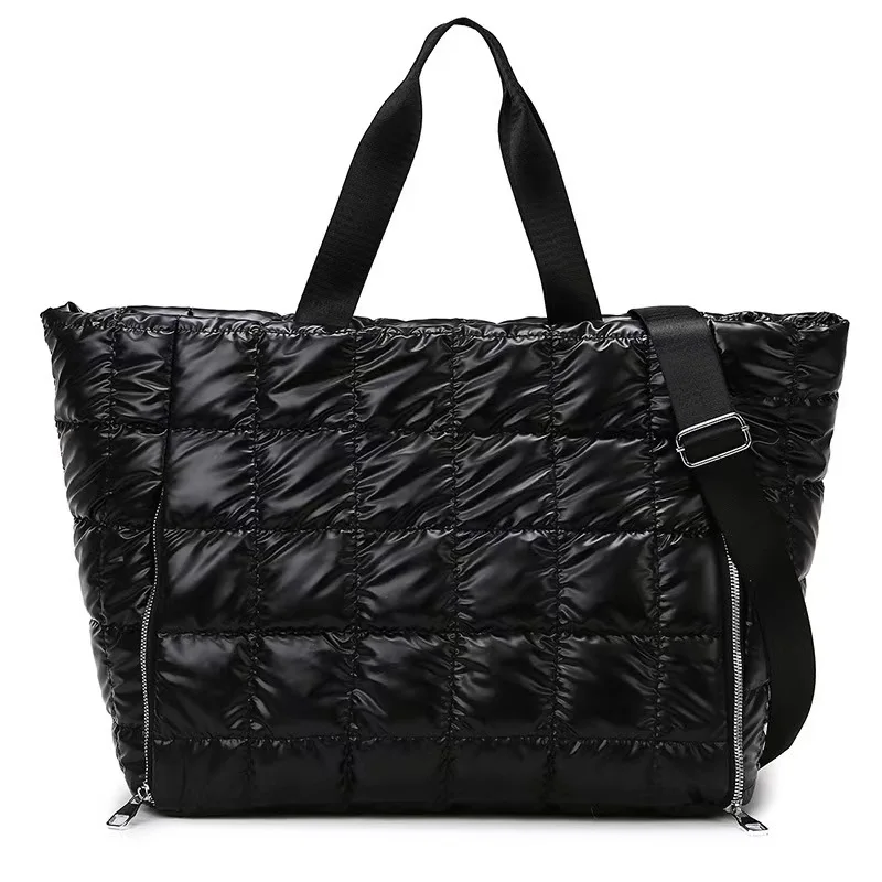 women's-solid-color-underarm-bag-waterproof-crossbody-handbag-large-capacity-wet-dry-separation-travel-purse