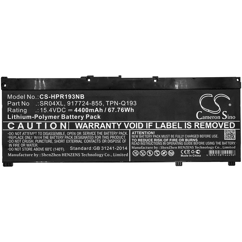 

Li-Polymer Notebook, Laptop Battery for HP,Pavilion 15-CE015DX Omen 15-ce000ng 2EF94PA 2EF93PA 3KS70PA 3KS69PA 2EF97PA 2EF96PA