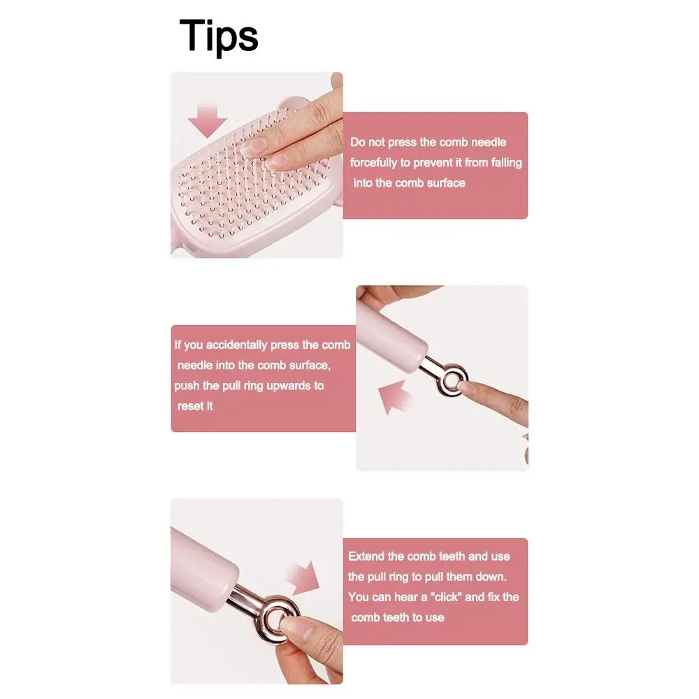 

Расческа для волос в форме медведя, самоочищающаяся, разглаживающая, волшебная, выдвижная, антистатическая, для укладки волос