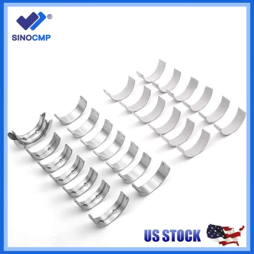 

26pc Main & Rod Bearing Shells Set 11247576714 For BMW 128i 235i 323i 330i 335i 740Li X3 X5 X6 N51 N52 N55 2.5 3.0L Engine