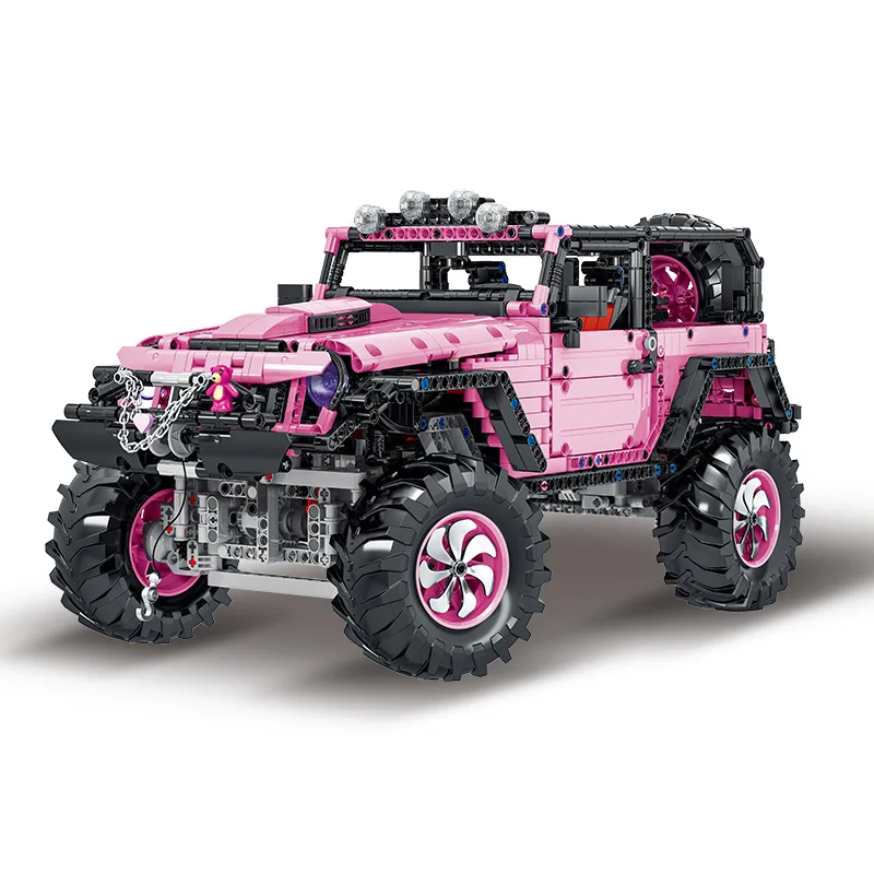 

MORKMODEL 022010-1 Pink /-2 Yellow off-road vehicle creative puzzle assembly small particle building block model toy