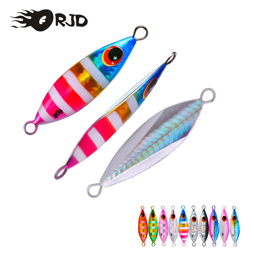 

ORJD Fishing Lure Micro Metal Jig Lures 10g 20g 30g 40g 60g Hard Bait Colorful Metal Jig Lead Head For Jigging Saltwater Lures