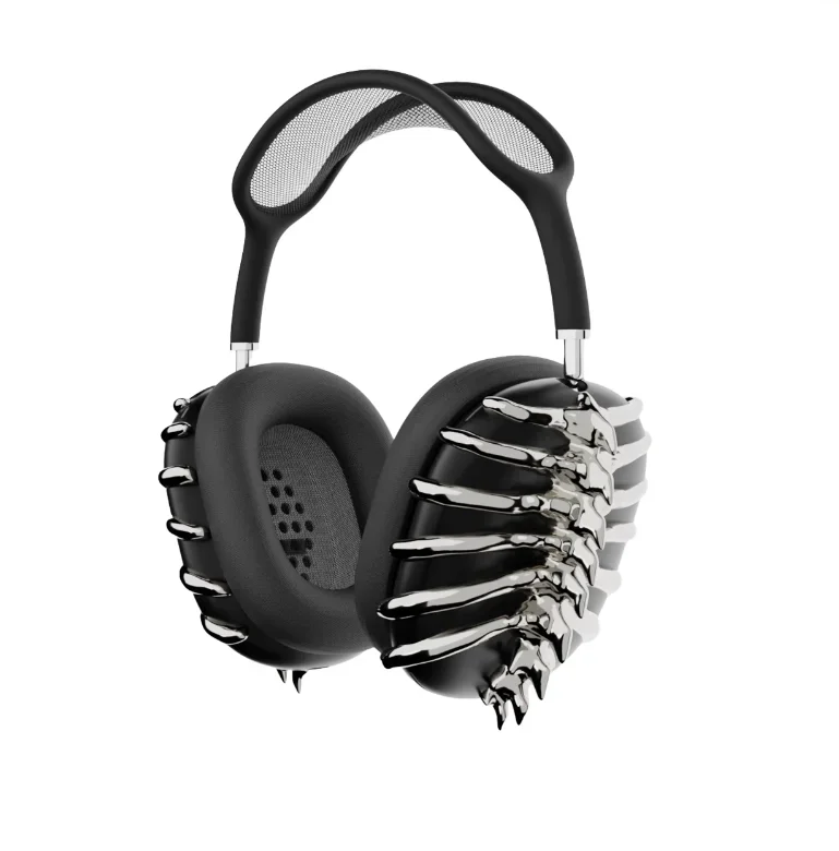 voor Airpods Max Case Y2k hoofdtelefoonhoes op maat zilveren wervelkolom hoofdtelefoonaccessoire voor Airpods Max Replica oortelefoondecoratie cadeau