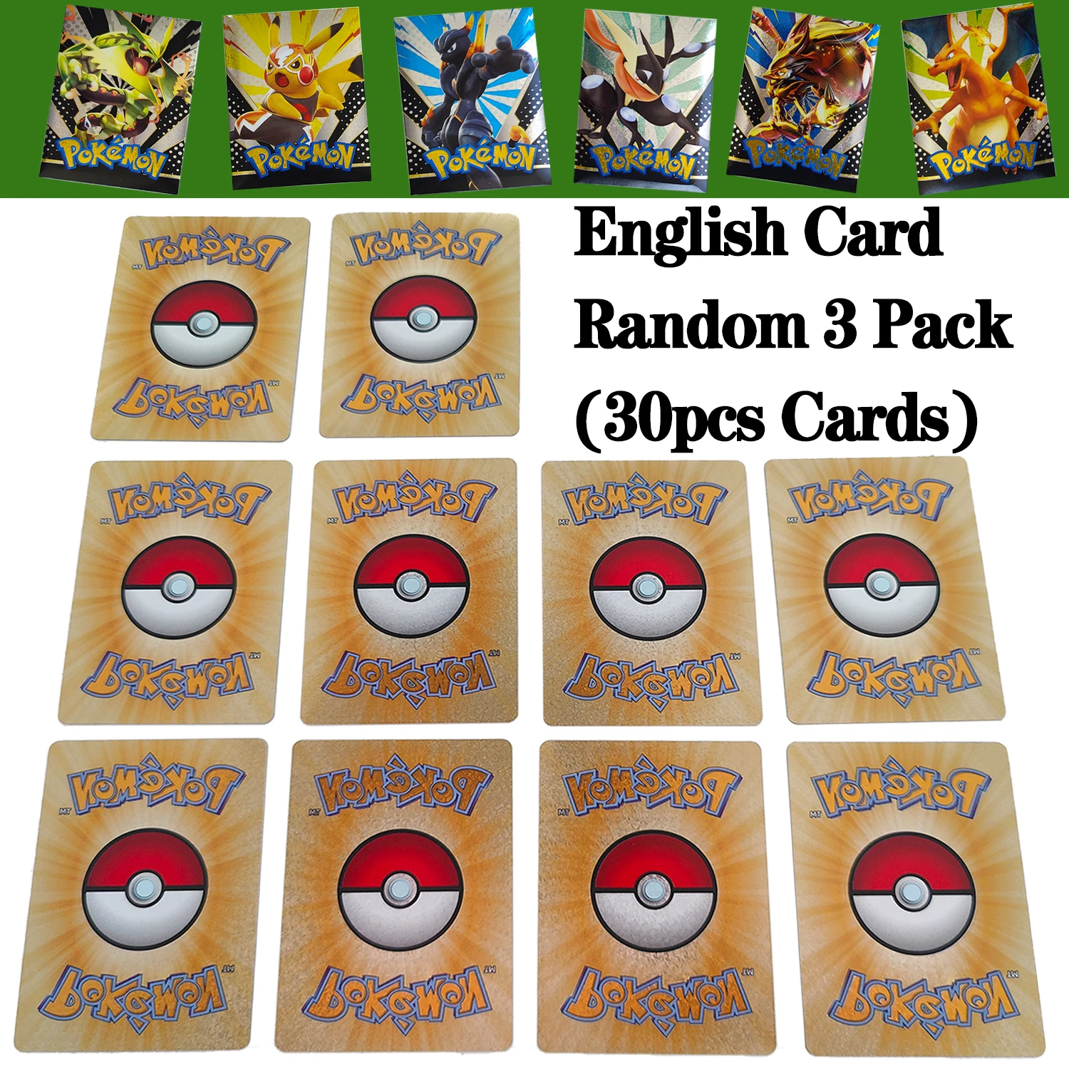 Cartas de Pokémon 3D en inglés, Vmax, Gx, Charizard, Pikachu, colección de juegos comerciales, cartas de batalla, juguetes para niños, envío directo, venta al por mayor