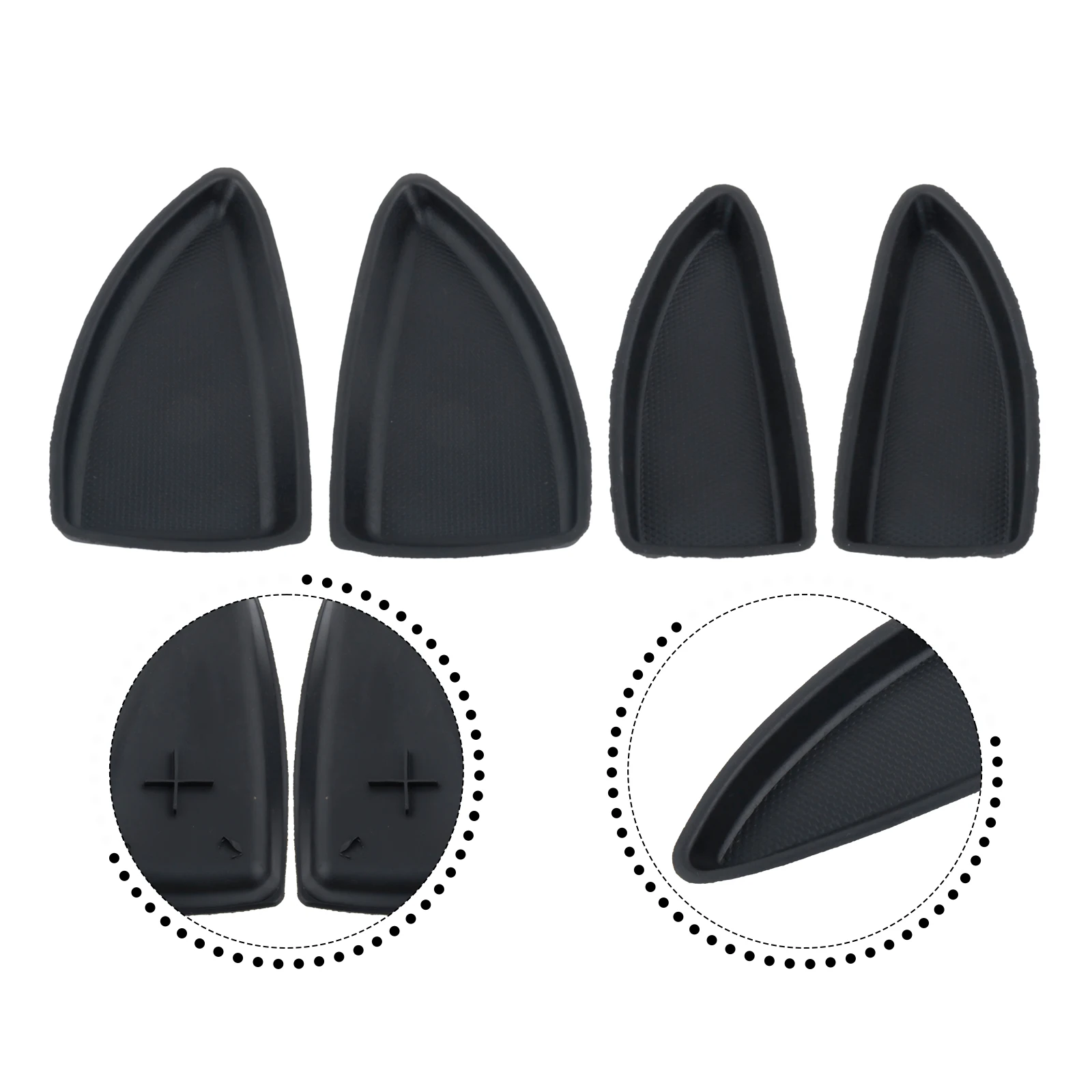 Bolt Cover DoorSwitch Bezel Cap 4pcs/set Black Front Left/right Plastic Car Interior Accessories High Quality Direct Replacement