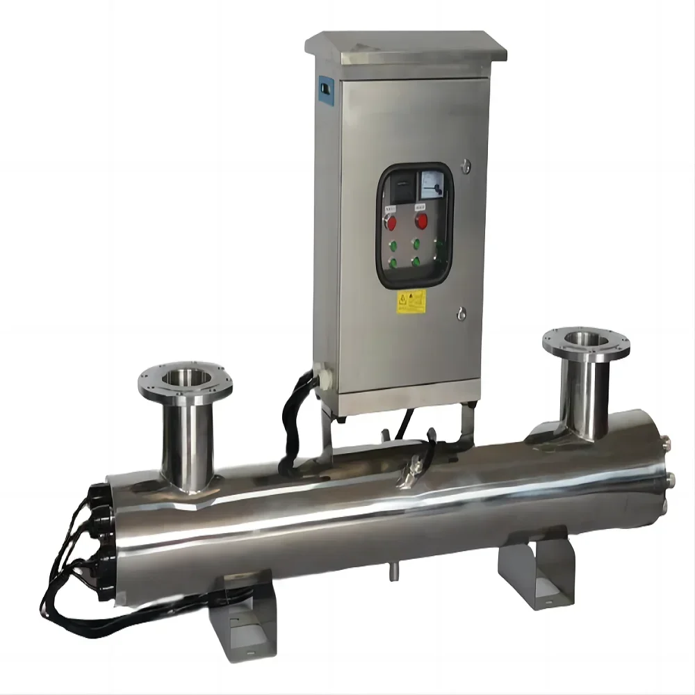 For 120GPM Overflow UV Water Treatment Equipment 304 Stainless Steel Pipeline UV Water Filter Machine for Commercial