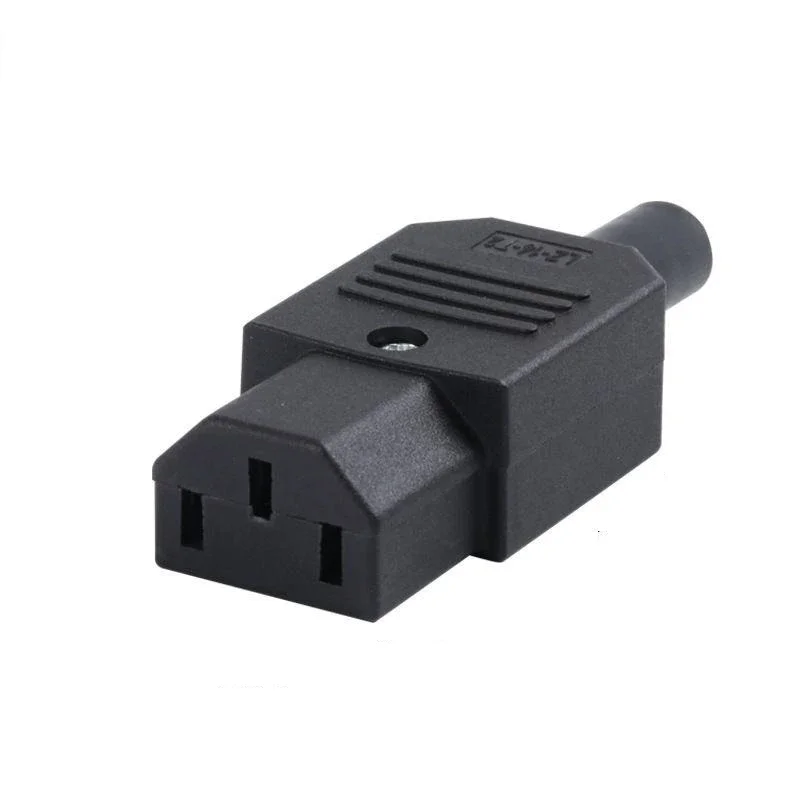 IEC320 C14 C13 Socket Female Male Electrical Outlet Jack Inlet Plug Connector Rewirable Cable Wire Connector Power Mount Adapter