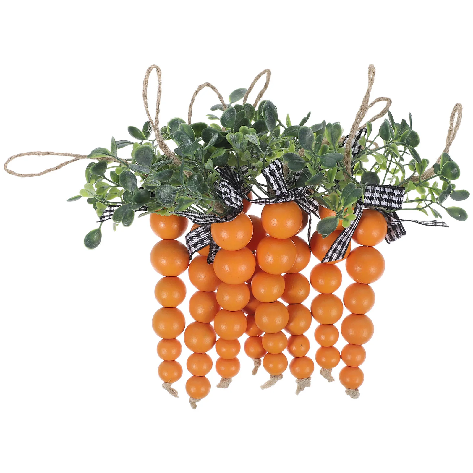 

Carrot Pendant Farmhouse Decor Venue Setting Props Rustic Wood Bead Hanging Ornament