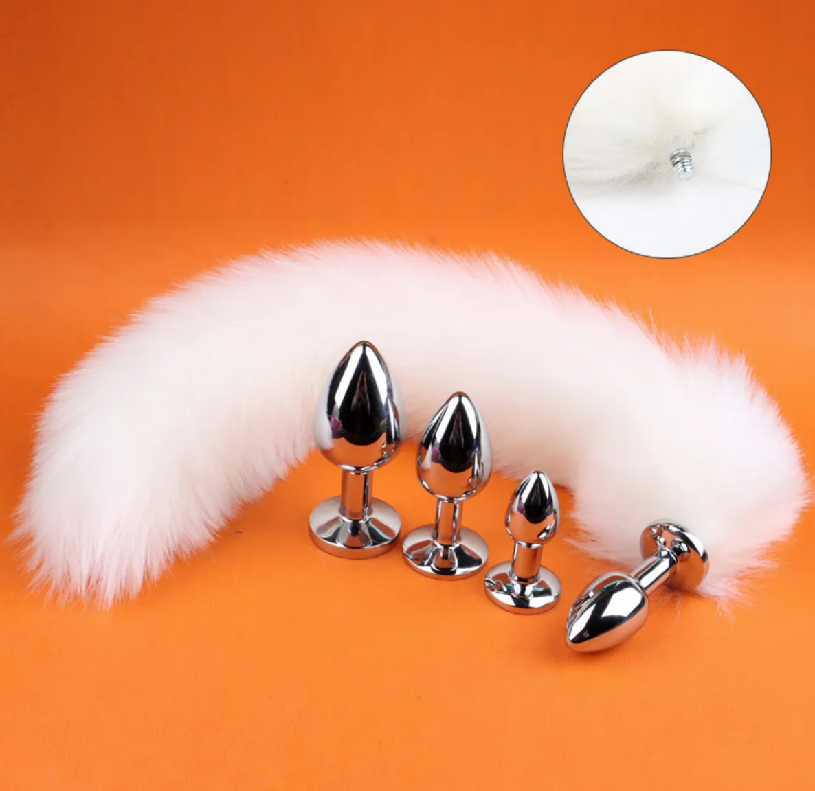 A wide selection of metal fox tail anal plug detachable ass BDSM kit adult roleplay G anal plug toy for female couple play