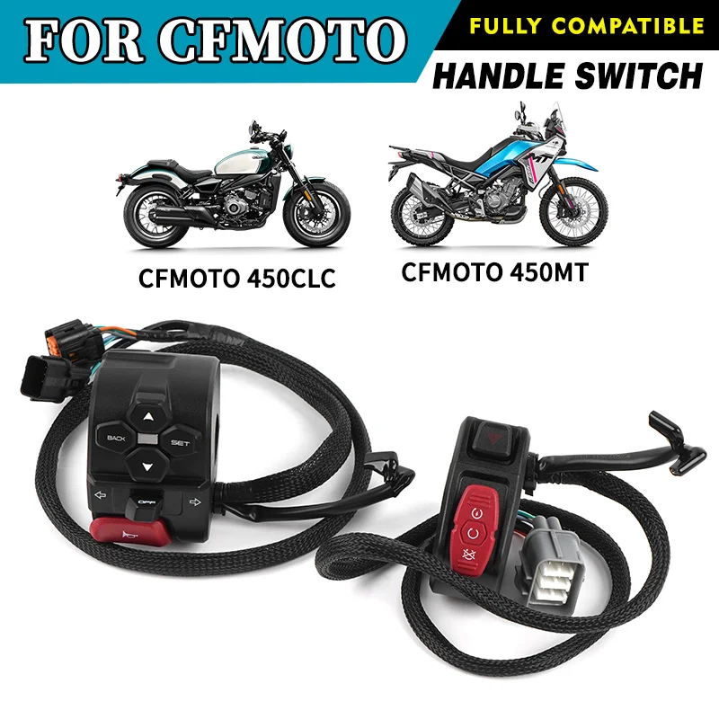 

For CFMOTO 450MT Left&Right Handlebar Switch CF Moto 450CLC 450 MT Handlebar Switch Starter Horn Handle Original Parts