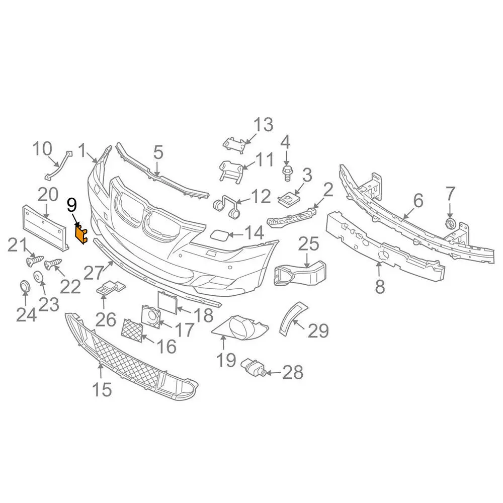 Car Front Bumper Tow Hook Cover For BMW E60 M Sport 2003-2010 Bumper Tow Hook Cover 51117897210 51117896585 11460915