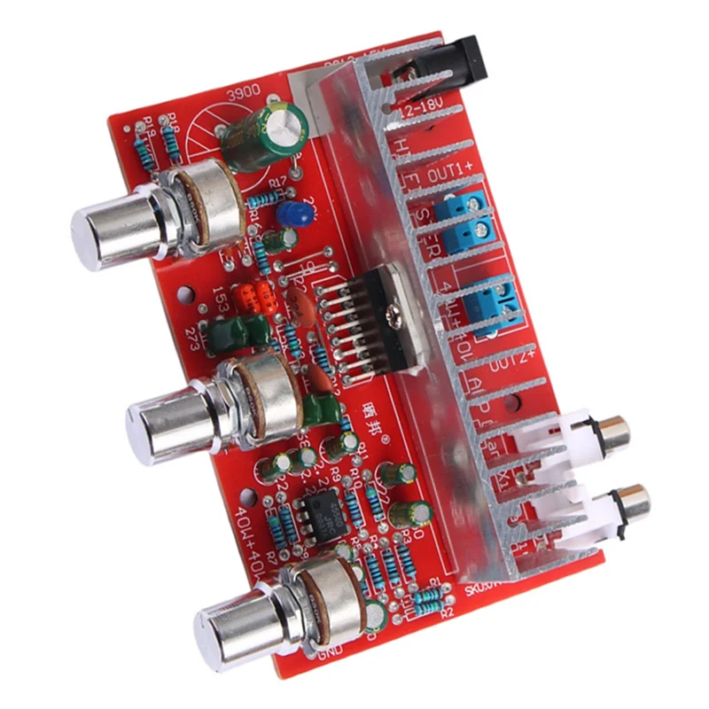 B04C-TDA7377 Regolazione multi-banda 40W + 40W Scheda amplificatore di potenza stereo per auto DC 12-15V 2.0 Scheda amplificatore di potenza a doppio canale