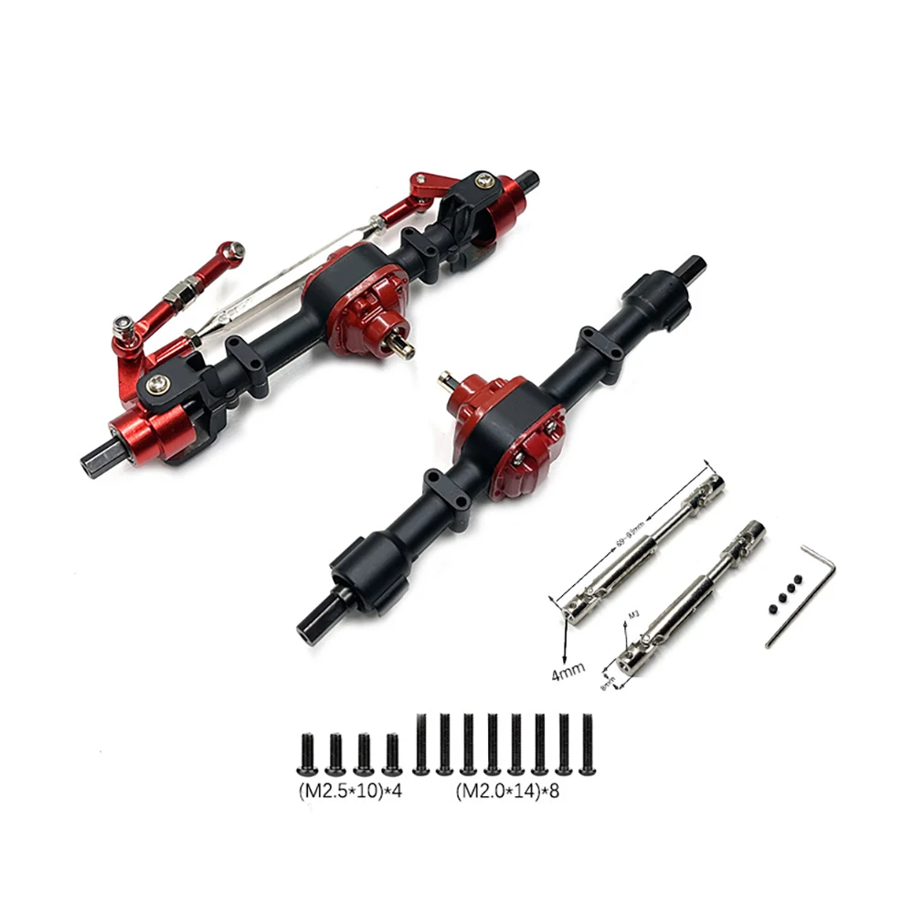 Per MN78 MN82 Asse anteriore e posteriore in metallo con albero da 3mm a 4mm Manicotto albero di trasmissione CVD1/12 RC Auto Parti di aggiornamento Accessori