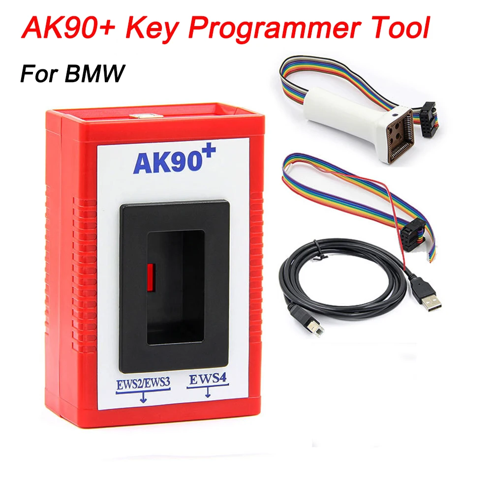 AK90+ Key Programmer 2024 Newest For BMW EWS Code Reader AK 90 Identify Keys CAS and EWS2/3/4 For BMW Programming Tool