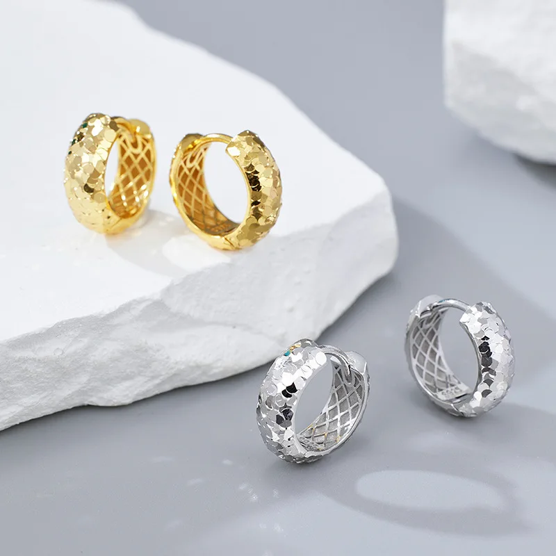 New S925 Earrings with A Niche and High-end Feel, Featuring A Crushed Ice Design, Earrings, and Wedding Jewelry