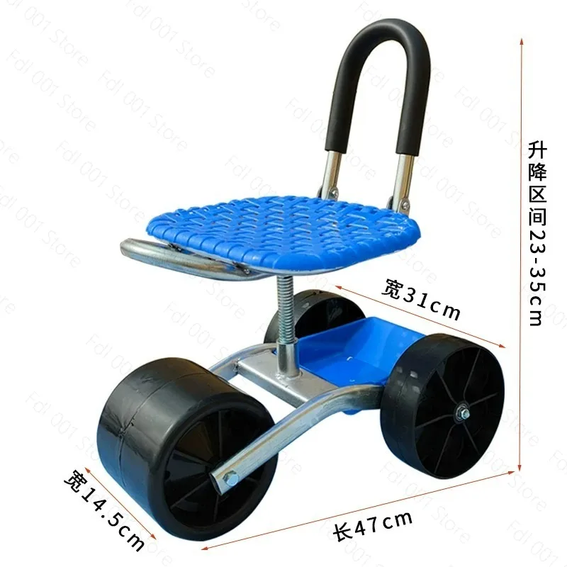 Lazy car mobile lazy stool rotating and lifting  agricultural planting tomato picking and pruning work bench