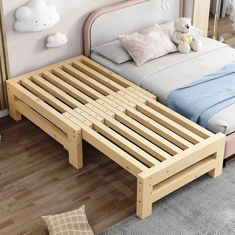 Solid wood minimalist sofa bed, pull-out bed, multifunctional and dual-purpose telescopic bed, lunch break bed, small unit type