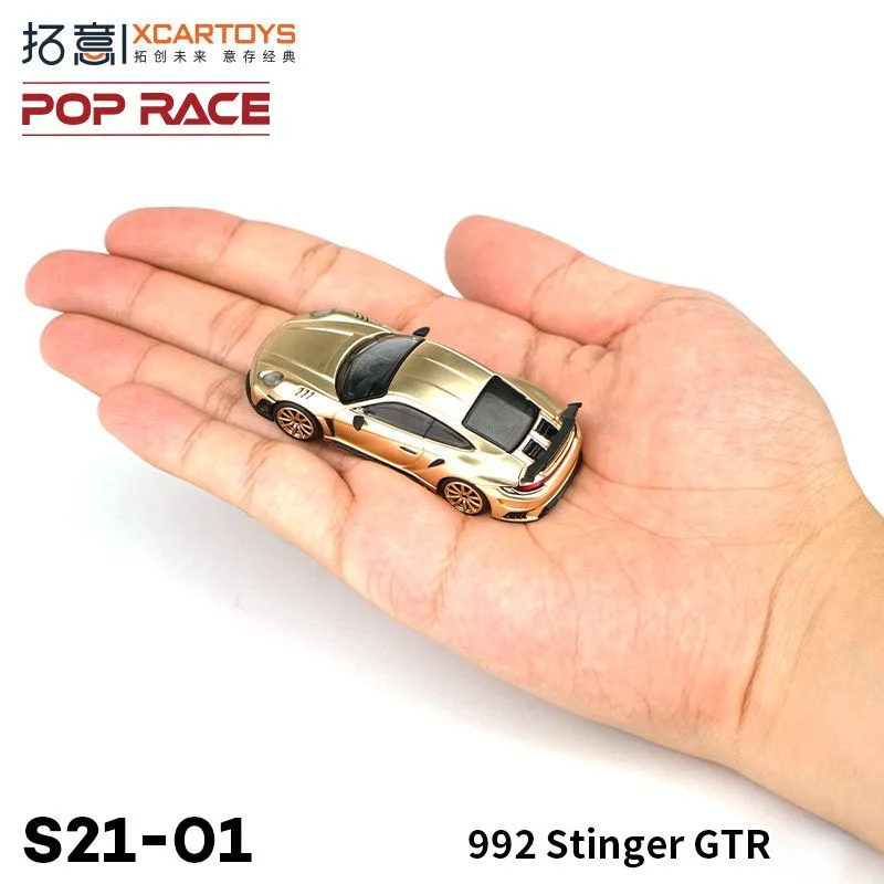 Topi 1/64 Alloy Toy Simulation Porsche Supercar Decoration Miniature 992 Stinger GTR Car Model