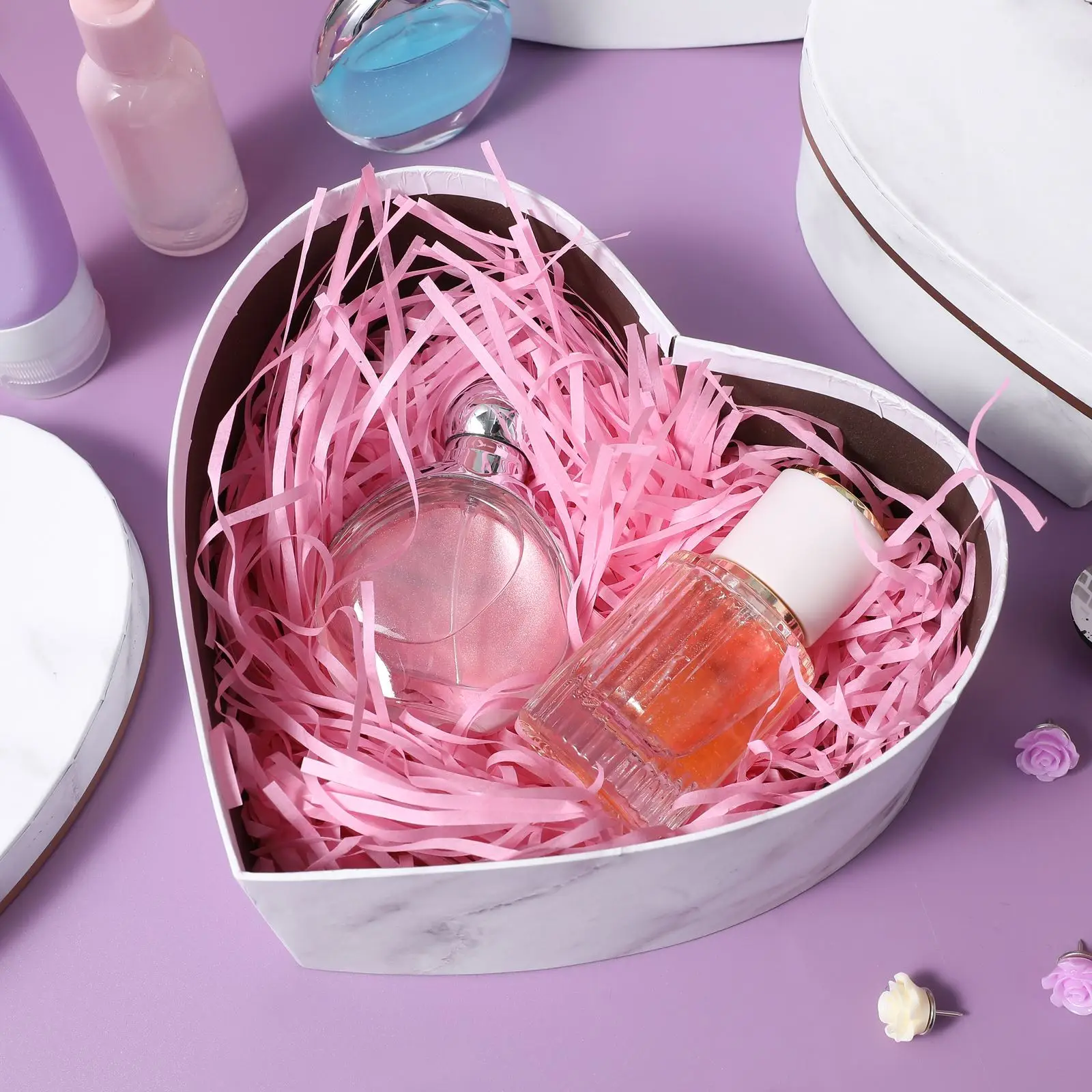 3 buah kotak berbentuk hati hadiah pernikahan kotak dekorasi untuk lipstik parfum karton hadiah pembungkus bunga tempat hadiah Hari Valentine