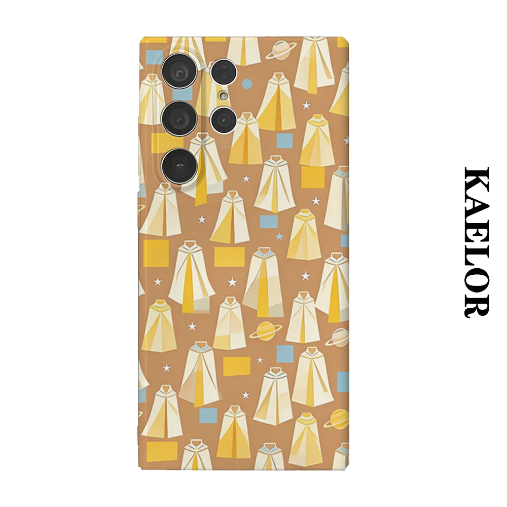 Origami Cape Durable Shiny Double-layer Case for Samsung S26 Ultra S25 S24 S23 Plus Anti-drop Scratch Resistant Cover