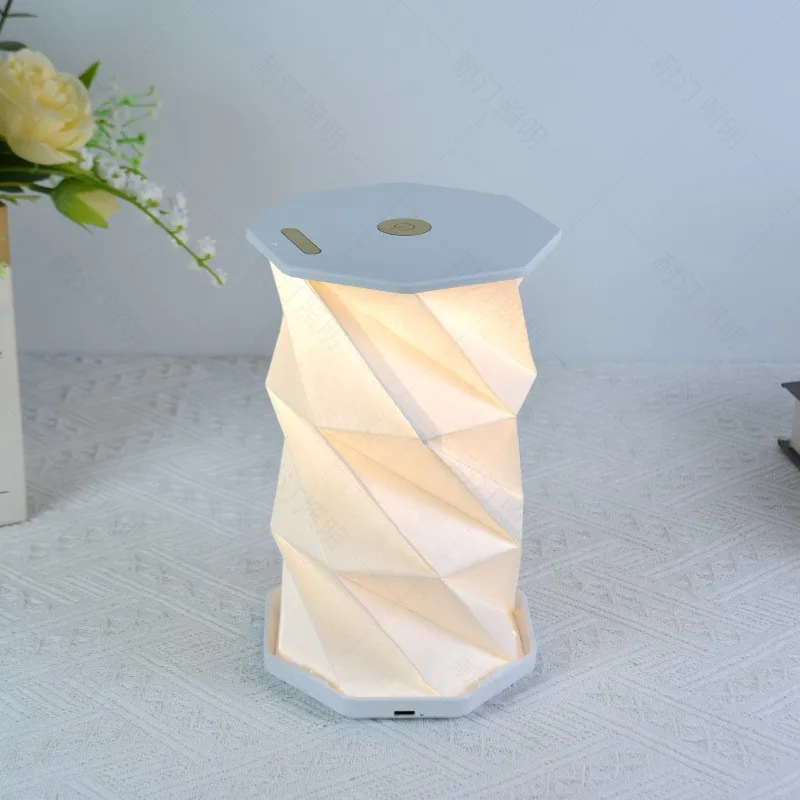 For Camping Tent Outdoor Portable Folding Table Lamp Dimmable Paper Lantern Night Light Emergency Home Bedroom Decor