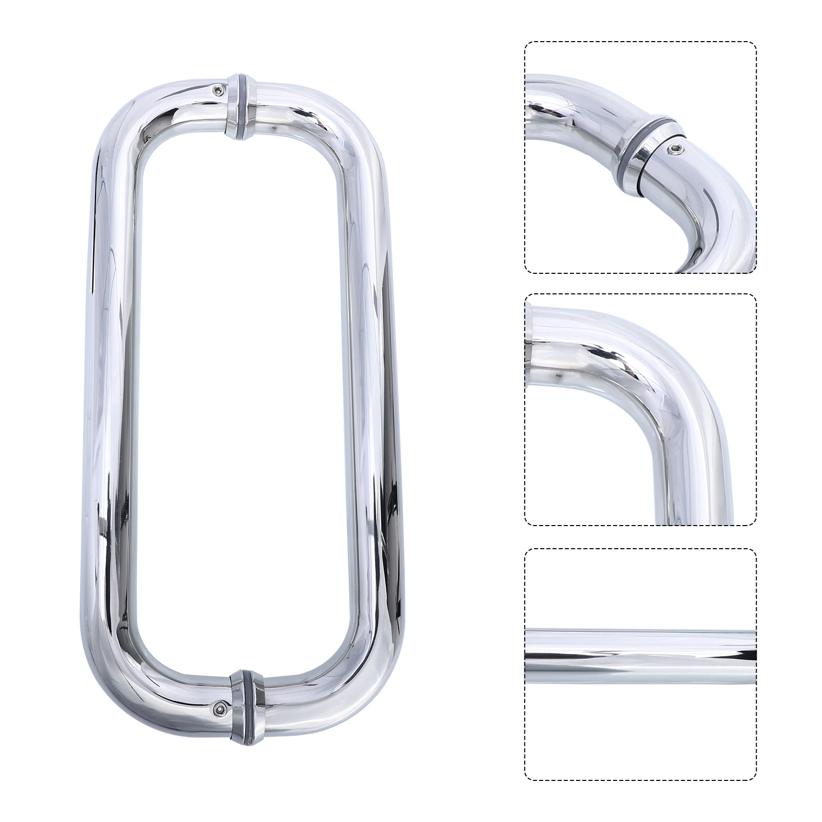 

1pc Stainless Steel Glass Door Handle Durable Smooth Modern Design Luxury Knob For Bathroom Shower Toilet Handrail Pull
