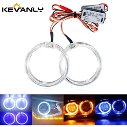 2 sztuk DRL LED do jazdy dziennej światło główne oczy anioła do reflektorów samochodowych Led efekt aureoli reflektor DRL 12V 80MM 95MM 105MM 110MM reflektor samochodowy