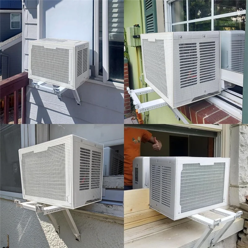 أغطية مكيف الهواء BMBY شبكة مقاومة للماء لـ Midea U على شكل AC 8000BTU، 10000BTU لوحدات النافذة الخارجية باللون الأبيض
