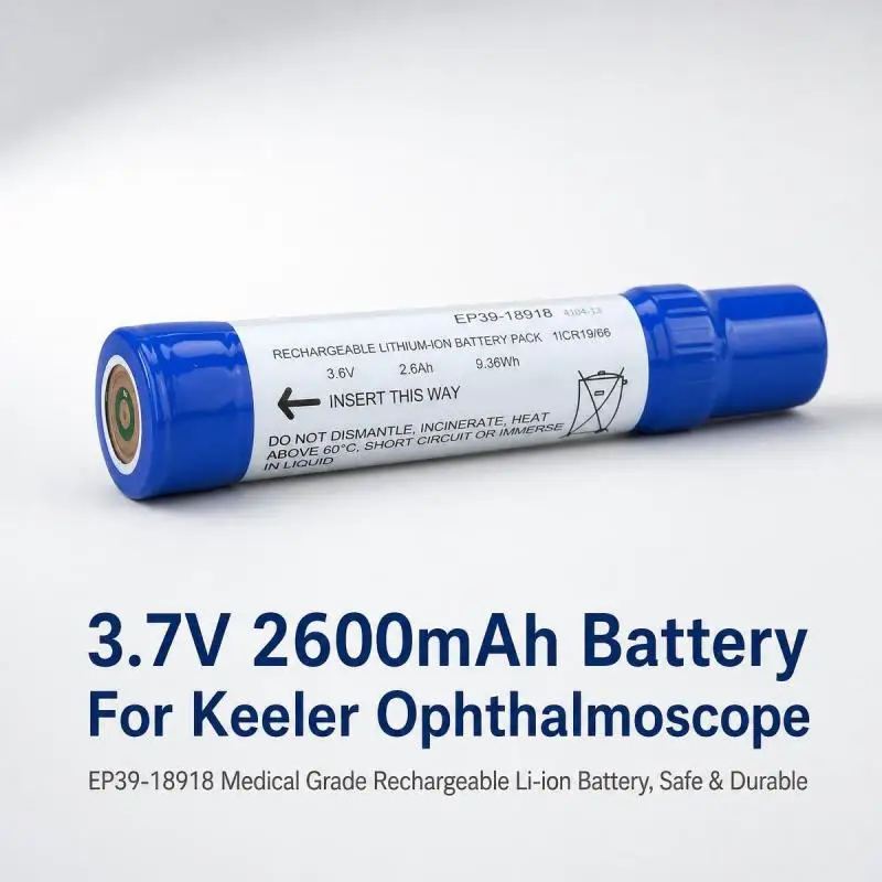 EP39‑18918 Rechargeable Battery 3.7V 2600mAh For Keeler Ophthalmoscope Medical Diagnostic Instrument Replacement Spare Battery