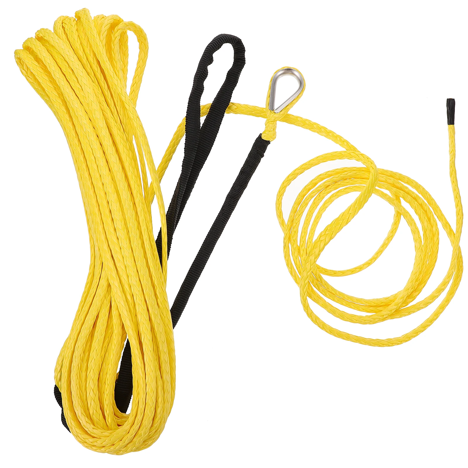 1 قطعة مقطورة الأصفر الكهربائية ونش كهربائي ونش النايلون مقطورة حبل للشاحنات RVs دائم النايلون حبل للسحب العملي