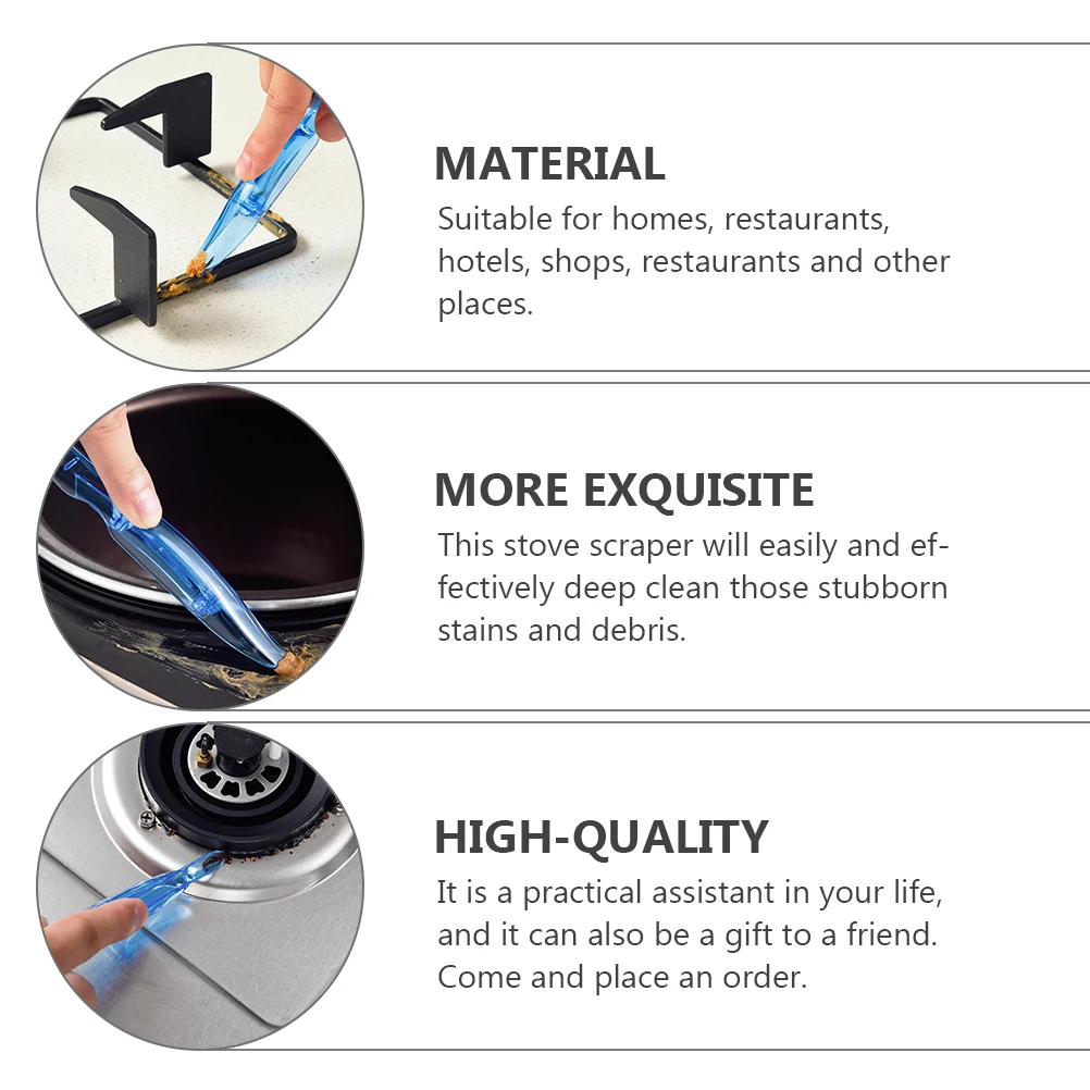 

2Pcs Kitchen Scraper Stove Cleaner Groove Gaps Multi-Purpose Groove Gaps Scraper Multi-Purpose Clean Shovel